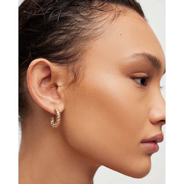 Allsaints Australia Womens Hana Small Bead Hoop Earring Brass AU67-918